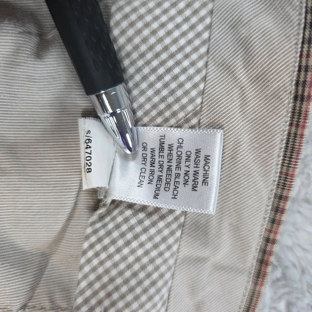 Banana Republic Mens 38 Brown Plaid Cotton‎ Linen Chino Shorts 647028 Summer 09